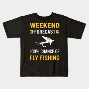 Weekend Forecast Fly Fishing Kids T-Shirt